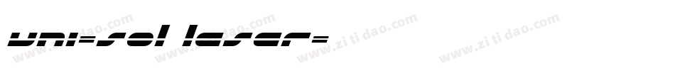 uni-sol laser字体转换